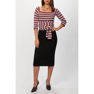 NEW MR MITTENS midi skirt in black